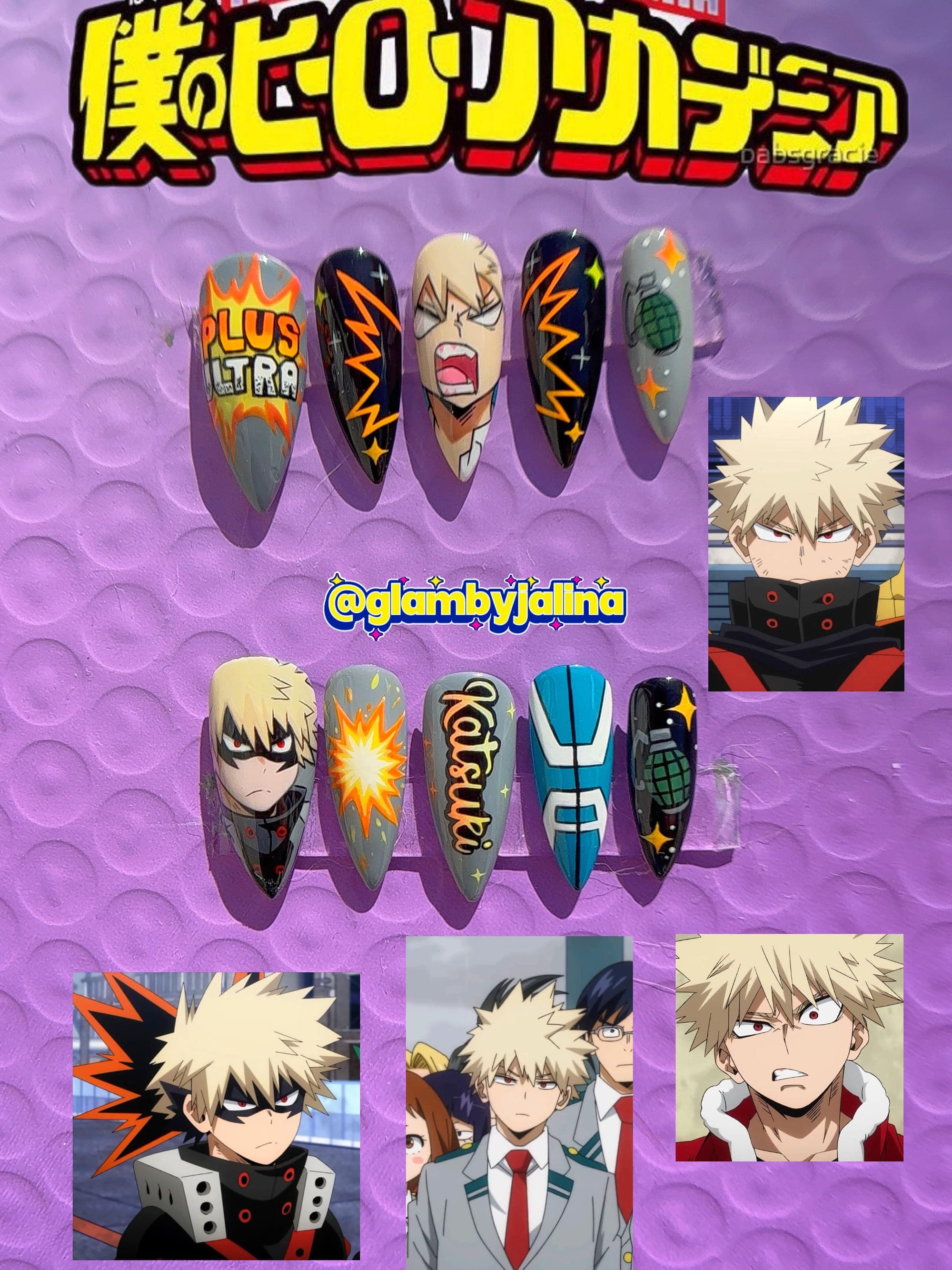 You Damn Nerd: Katsuki Bakugo press-on set